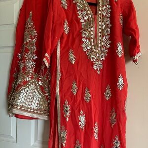 Indian suit with plazzo pants